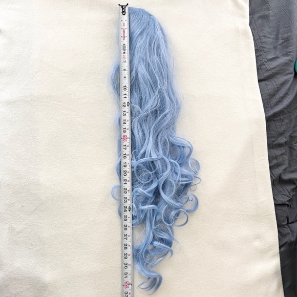 Blue Cosplay anime Lace Front Wig – Long Wavy/Curly hair - Picture 2 of 4